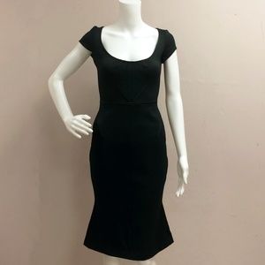 Zac Posen Emerald Green Cap Sleeve Dress